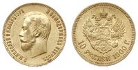 10 rubli 1900/ФЗ, Petersburg, złoto 8.58 g, Bitk