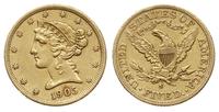 5 dolarów 1905 S, San Francisco, złoto 8.30 g, F