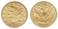 5 dolarów 1880, Filadelfia, złoto 8.35 g