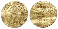 dukat 1645, złoto 3.40 g, gięty, Fr. 284, Delmon