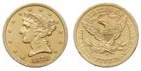 5 dolarów 1878/S, San Francisco, złoto 8.33 g