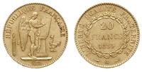 20 franków 1895/A, Paryż, złoto 6.44 g, Gadoury 