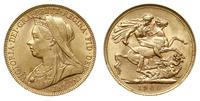 1 funt (suweren) 1900, Londyn, złoto 7.99 g, Fr.