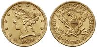 5 dolarów 1899, Filadelfia, złoto 8.35 g
