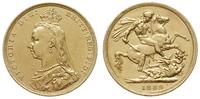 1 funt 1889 M, Melbourne, złoto 7.98 g, Spink 38