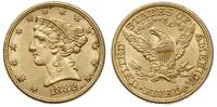 5 dolarów 1882, Filadelfia, głowa Liberty, złoto