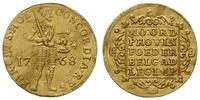 dukat 1768, złoto 3.48 g, gięty, Delmonte 775, V