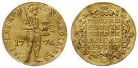 dukat 1776, złoto 3.42 g, gięty, Delmonte 775, V