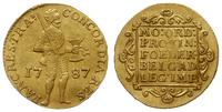 dukat 1787, złoto 3.49 g, lekko gięty, Delmonte 