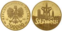 200.000 złotych 1990, USA, Solidarność 1980-1990
