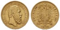 20 marek 1872 F, Stuttgart, złoto 7.90 g, AKS 13