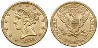 5 dolarów 1881, Filadelfia, typ Liberty, złoto 8