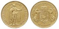 10 koron 1911 KB, Kremnica, złoto 3.39 g, Fr. 25