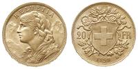 20 franków 1898 B, Berno, złoto 6.45 g, Fr. 499