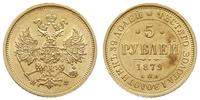 5 rubli 1879 СПБ НФ, Petersburg, złoto 6.57 g, B