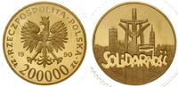 200.000 złotych 1991, USA, Solidarność, złoto ''