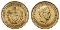 5 peso 1915, Filadelfia, złoto 8.35 g, bardzo ła