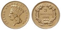 3 dolary 1883, złoto 4.99 g, moneta wyczyszczona