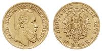 10 marek 1876/F, Stuttgart, złoto 3.92 g, Jaeger