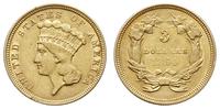 3 dolary 1854, Filadelfia, złoto 4.99 g