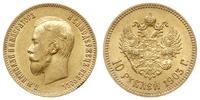 10 rubli 1903 АР, Petersburg, złoto 8.59 g, Bitk