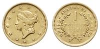 1 dolar 1851, Filadelfia, typ Liberty, złoto 1.6