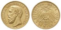 20 marek 1894 G, Karlsruhe, złoto 7.95 g, ładne,