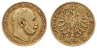 10 marek 1872/B, Hannover, złoto 3.93 g, Jaeger 