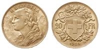 20 franków 1922 B, Berno, typ Vreneli, złoto 6.4