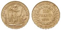 20 franków 1896 A, Paryż, typ z geniuszem, złoto