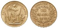 20 franków 1898 A, Paryż, typ z geniuszem, złoto