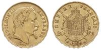 20 franków 1869/BB, Strasbourg, złoto 6.43 g, Fr