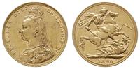 funt 1890/M, Melbourne, złoto 7.98 g, Spink 3867