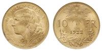 10 franków 1922/B, Berno, złoto 3.22 g, Fr. 504