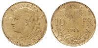 10 franków 1916/B, Berno, złoto 3.22 g, Fr. 504
