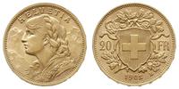 20 franków 1902 B, Berno, złoto 6.73 g, piękne, 