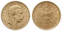 20 marek 1905 J, Hamburg, złoto 7.95 g, ładnie z