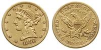 5 dolarów 1886/S, San Francisco, złoto 8.33 g