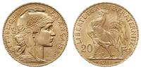 20 franków 1914, Paryż, złoto 6.45 g, piękne, Fr