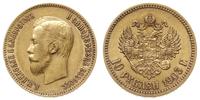 10 rubli 1903 AP, Petersburg, złoto 8.58 g, Bitk