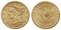 5 dolarów 1886 S, San Francisco, typ Liberty Hea