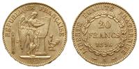 20 franków 1896/A, Paryż, złoto 6.44 g, Gadoury 