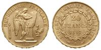 20 franków 1897/A, Paryż, złoto 6.45 g, bardzo ł