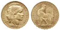 20 franków 1905/A, Paryż, złoto 6.44 g, Gadoury 