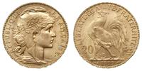 20 franków 1909/A, Paryż, złoto 6.45 g, piękne, 