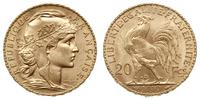 20 franków 1910/A, Paryż, złoto 6.44 g, piękne, 