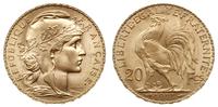 20 franków 1911/A, Paryż, złoto 6.45 g, piękne, 