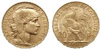 20 franków 1913/A, Paryż, złoto 6.45 g, piękne, 