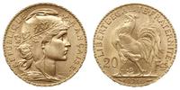 20 franków 1914/A, Paryż, złoto 6.45 g, piękne, 