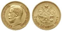 7 1/2 rubla 1897/АГ, Petersburg, złoto 6.45 g, m